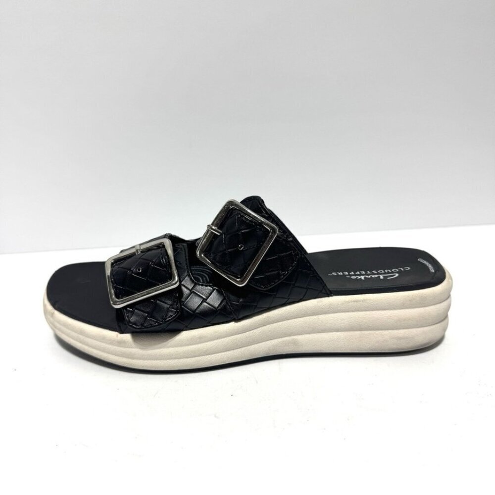 Clark’s Womens Drift Buckle Sandals Black Size 7.5 M